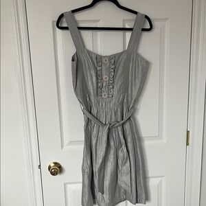 Elegant Gray Sleeveless Dress
